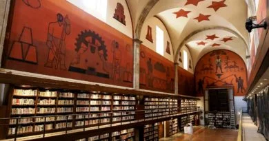 QUEDAN RESTAURADOS Y A PUERTA CERRADA LOS MURALES DE LA BIBLIOTECA IBEROAMERICANA OCTAVIO PAZ.
