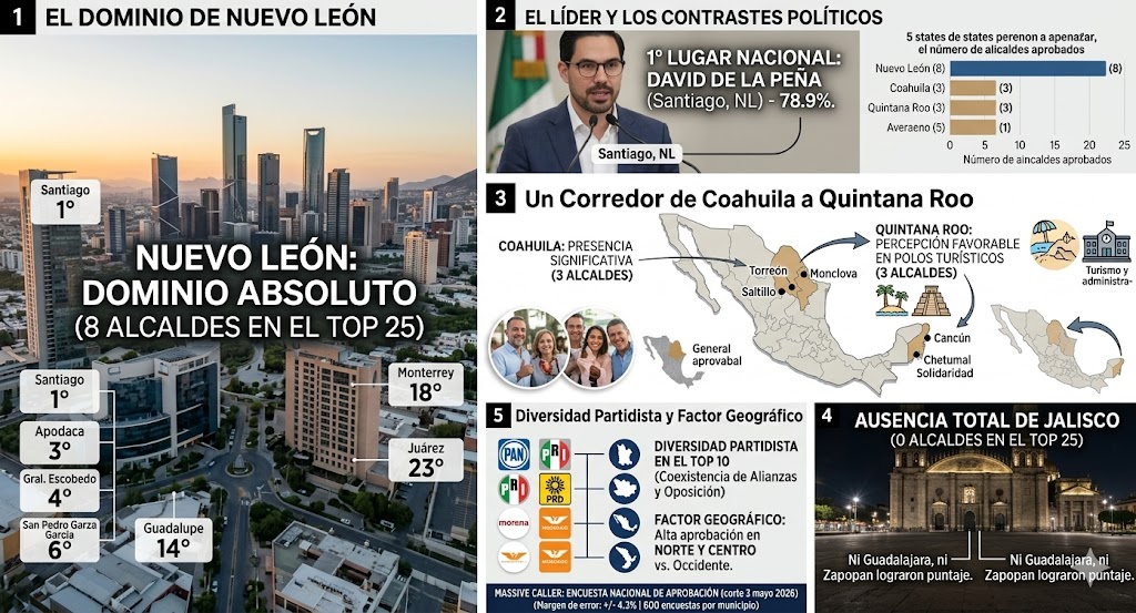 ENCUESTA REVELA A 25 MUNÍCIPES APROBADOS POR SUS GOBERNADOS municipes
