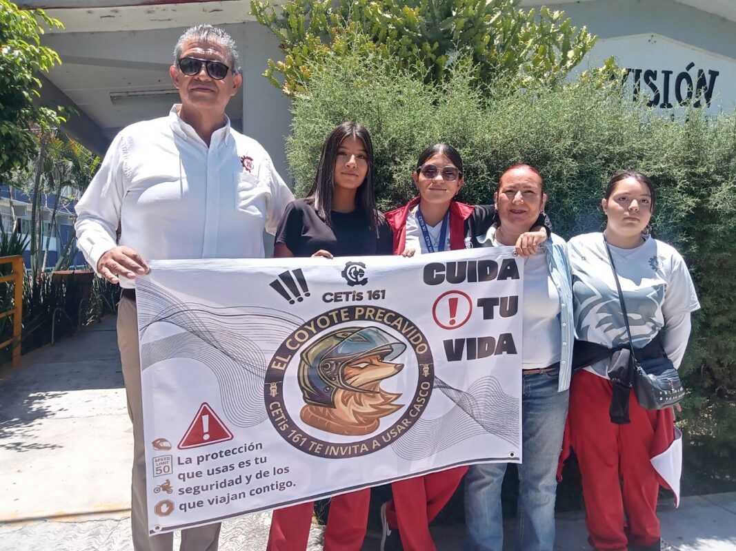 SIN CASCO NO HAY VIDA, ALUMNOS DEL CETIS PROMUEVEN CAMPAÑA EN TALA TALA