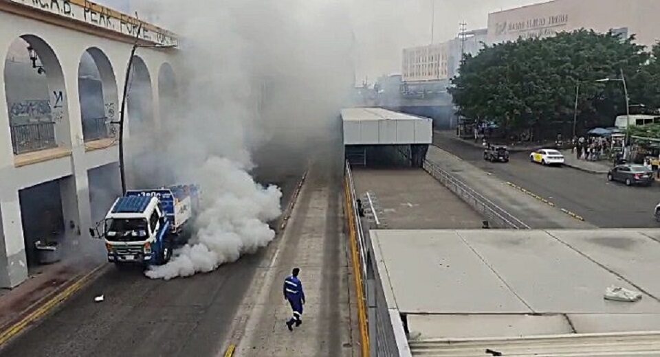 Momentos de terror y caos en San Juan de Dios por falla de camión gasero GAS